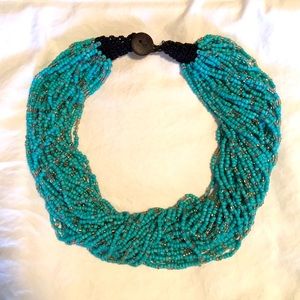 Turquoise beaded necklace